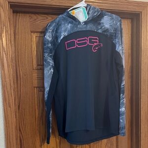 DSG Blue Hoodie with Pink Logo
